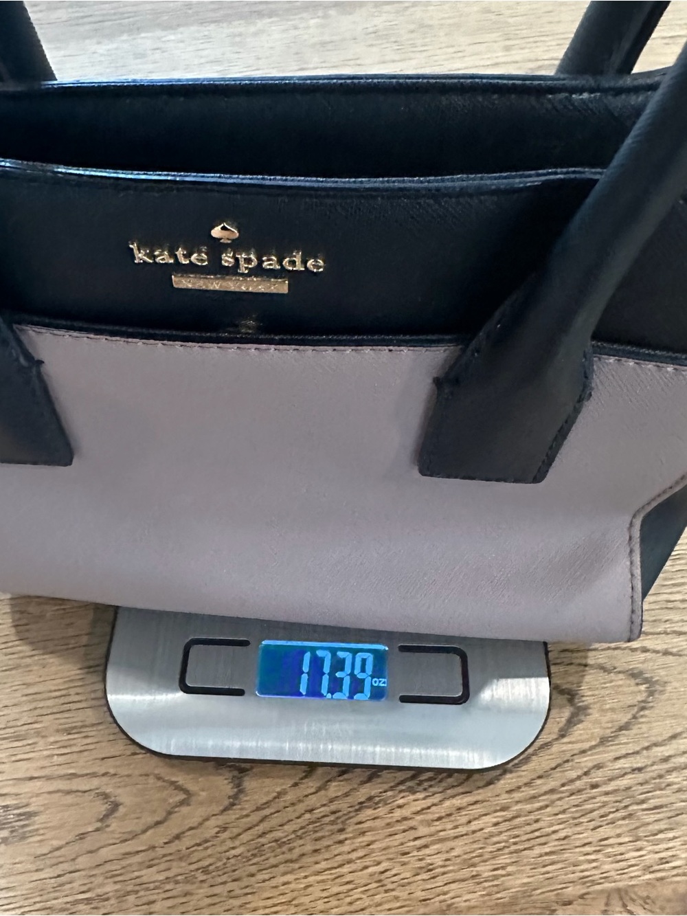 Kate Spade New York Small Satchel Black Taupe Leather Handbag - Picture 12 of 12